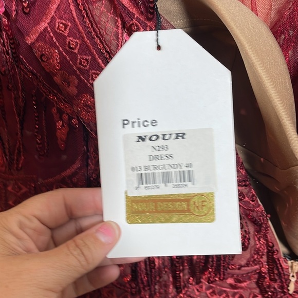 MNM COUTURE
NF BY NOUR N0293 DRESS burgundy - Picture 12 of 17
